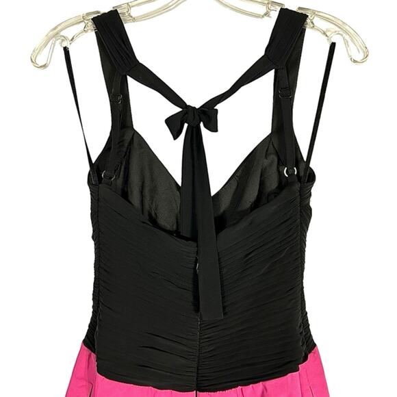 BCBG Max Azria Fuschia/Black Two Tone Cocktail mini dress size 2 NWOT - Picture 2 of 4